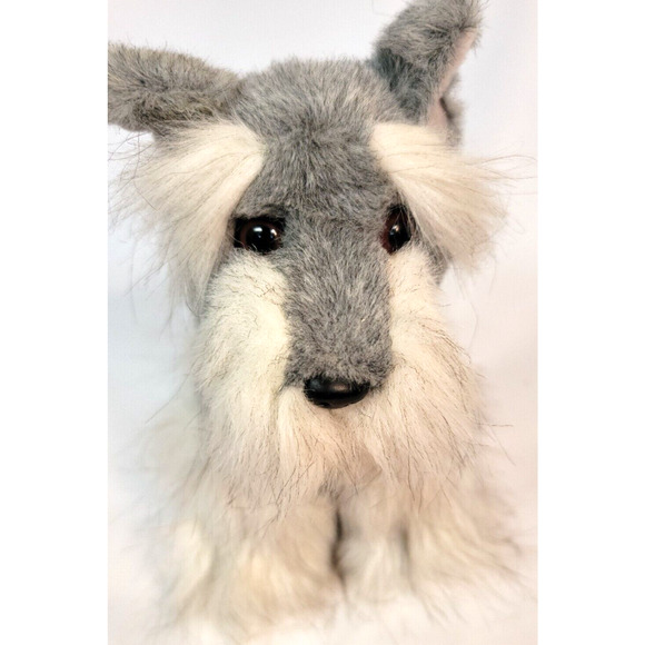 Miniature Schnauzer Sparkie ASPCA Special Effects 1994 Polar Puff Red Collar - Picture 8 of 15